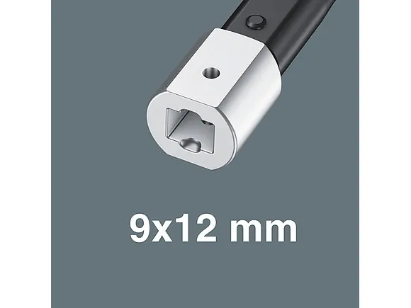 Wera 05075651001, Klik momentnøgle, Ft-lb, Nm, Mekanisk, Sort, Grøn, 283 mm