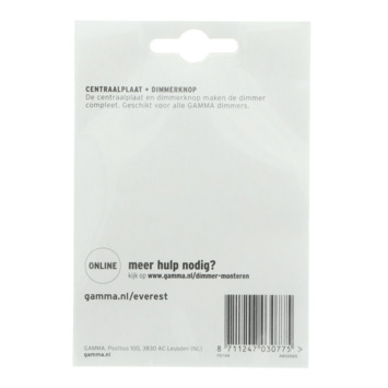 GAMMA Everest Centraalplaat Dimmer Wit