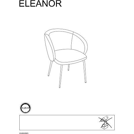Eleanor spisebordsstol - mørkegrå
