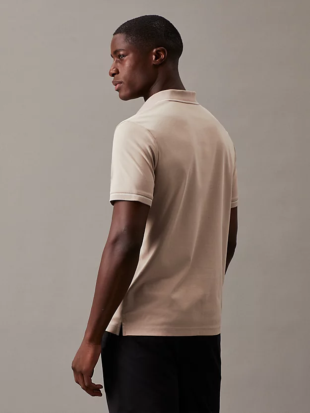 Camisa polo de algodão mercerizado