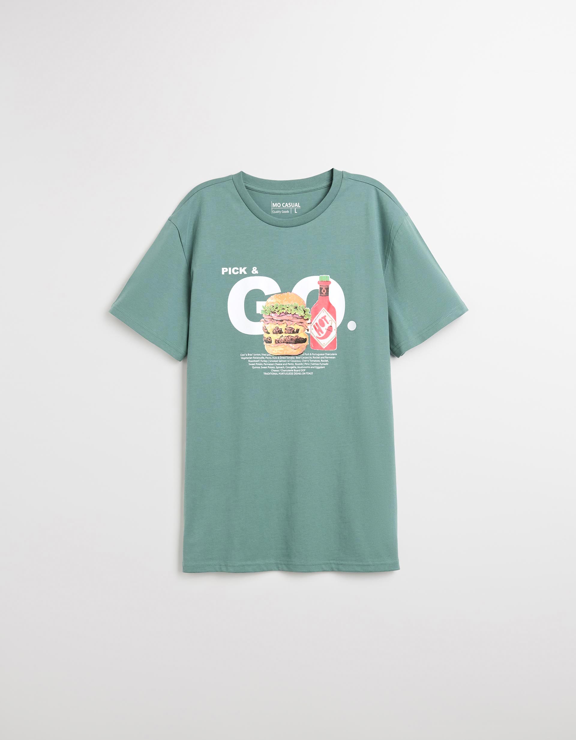 T-shirt Print, Homem, Verde Escuro