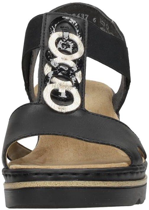 Rieker Sandalen Hak zwart