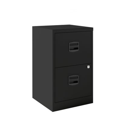 Classeur métallique monobloc - 2 tiroirs - H67 x L41 x P40 cm - anthracite