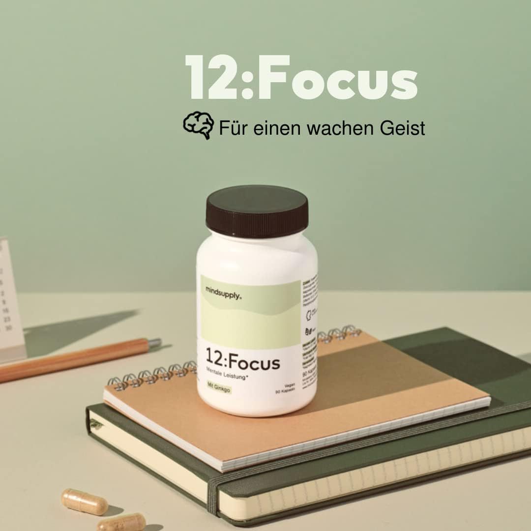 mindsupply FOCUS - Konzentrations-Kapseln mit Gingko, Bacopa und Panax Ginseng
