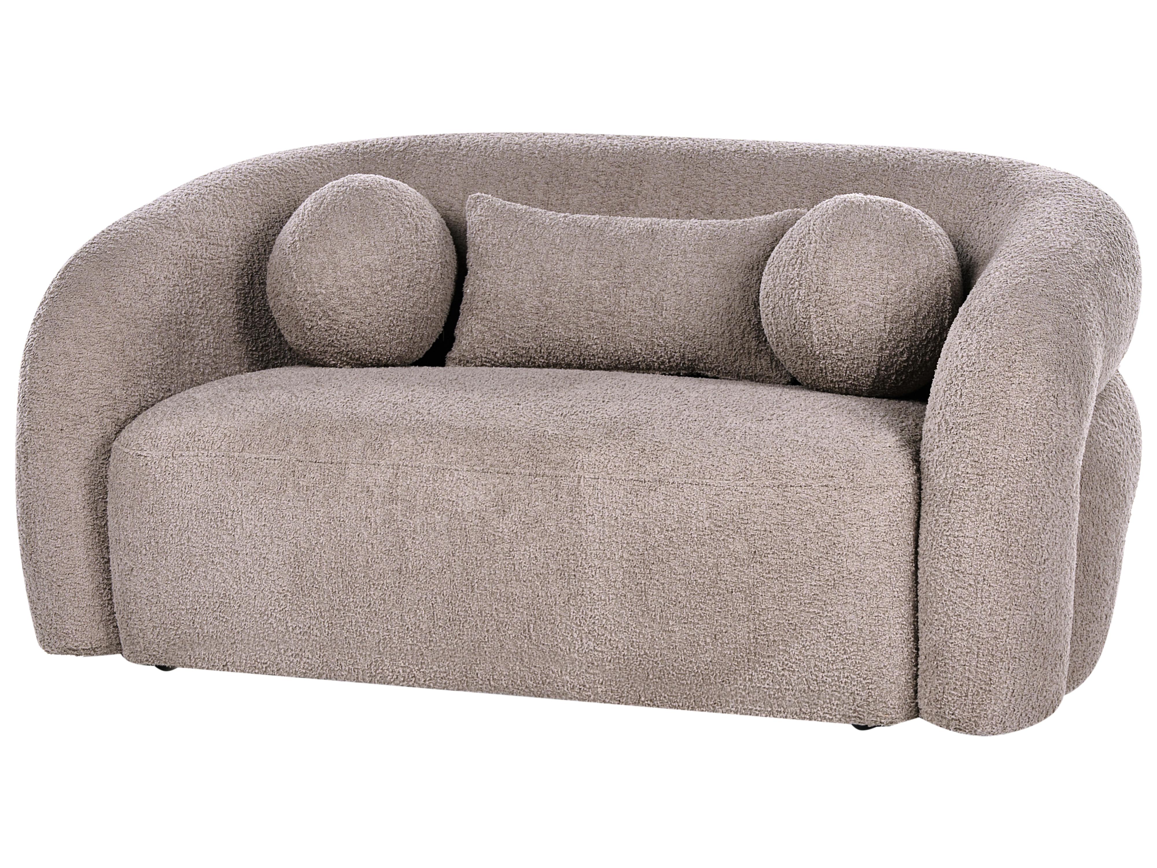 Bank 2-zits EGEDAAL Bouclé Taupe