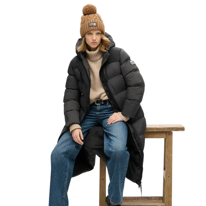 Superdry Ripstop Hooded Longline Puffer Winterjas Dames