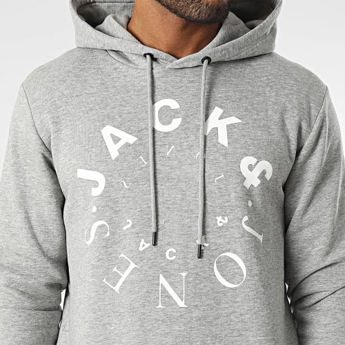Sweat Capuche Warrior Gris Chiné