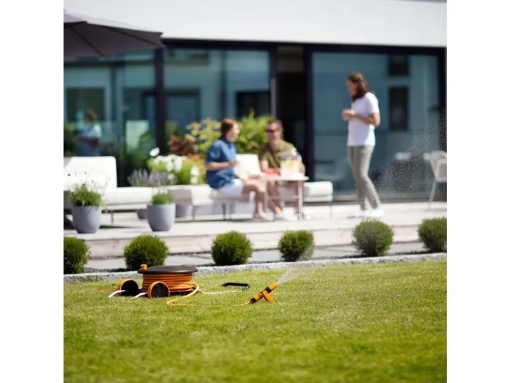 Fiskars Waterwheel L, kurv hjul, Funktionel, Sort, Orange, 2 hjul, 398 mm, 250 mm