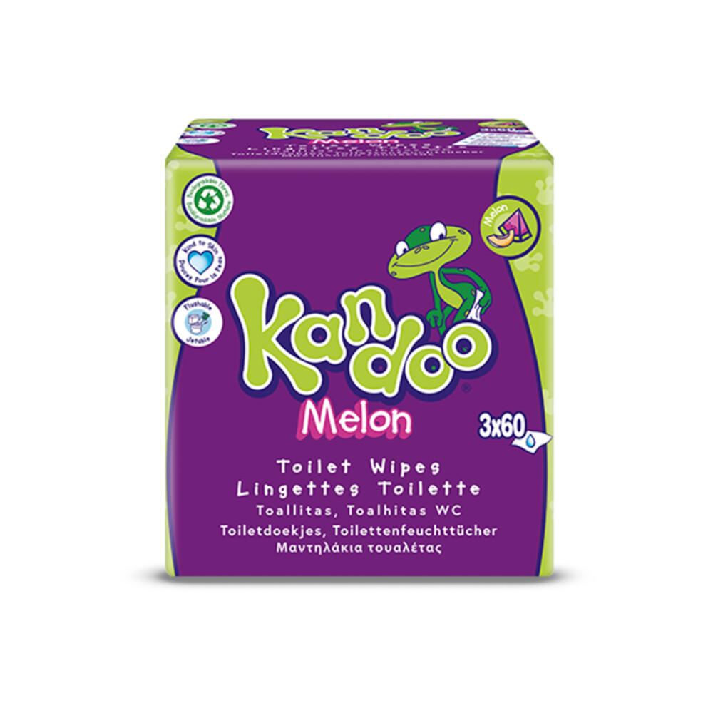 Kandoo Vochtige Toiletdoekjes Melon3 x 60 stuks