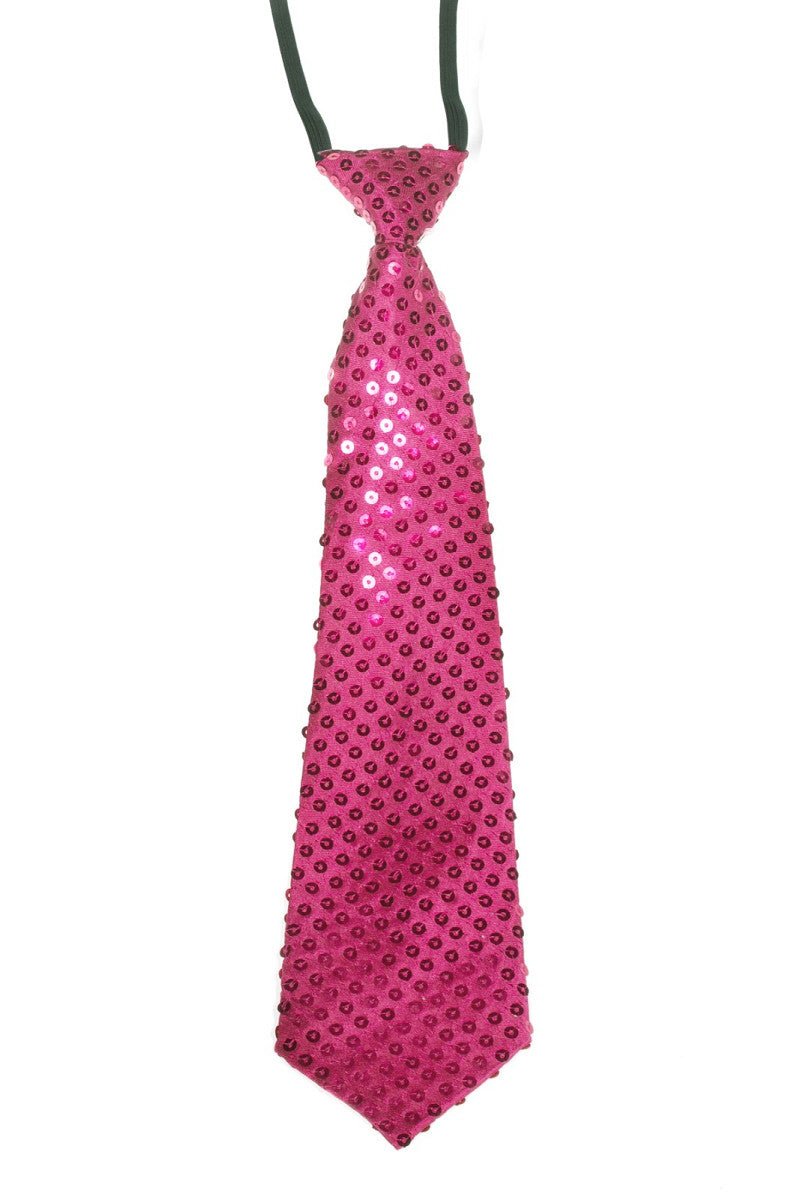 Roze Stropdas Pailletten