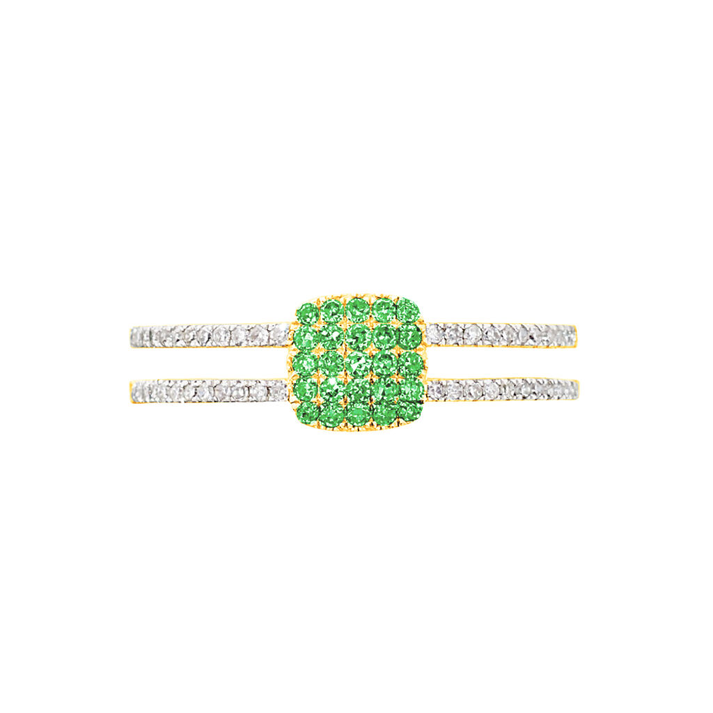 Bague Aude Or Jaune Grenat Et Diamant
