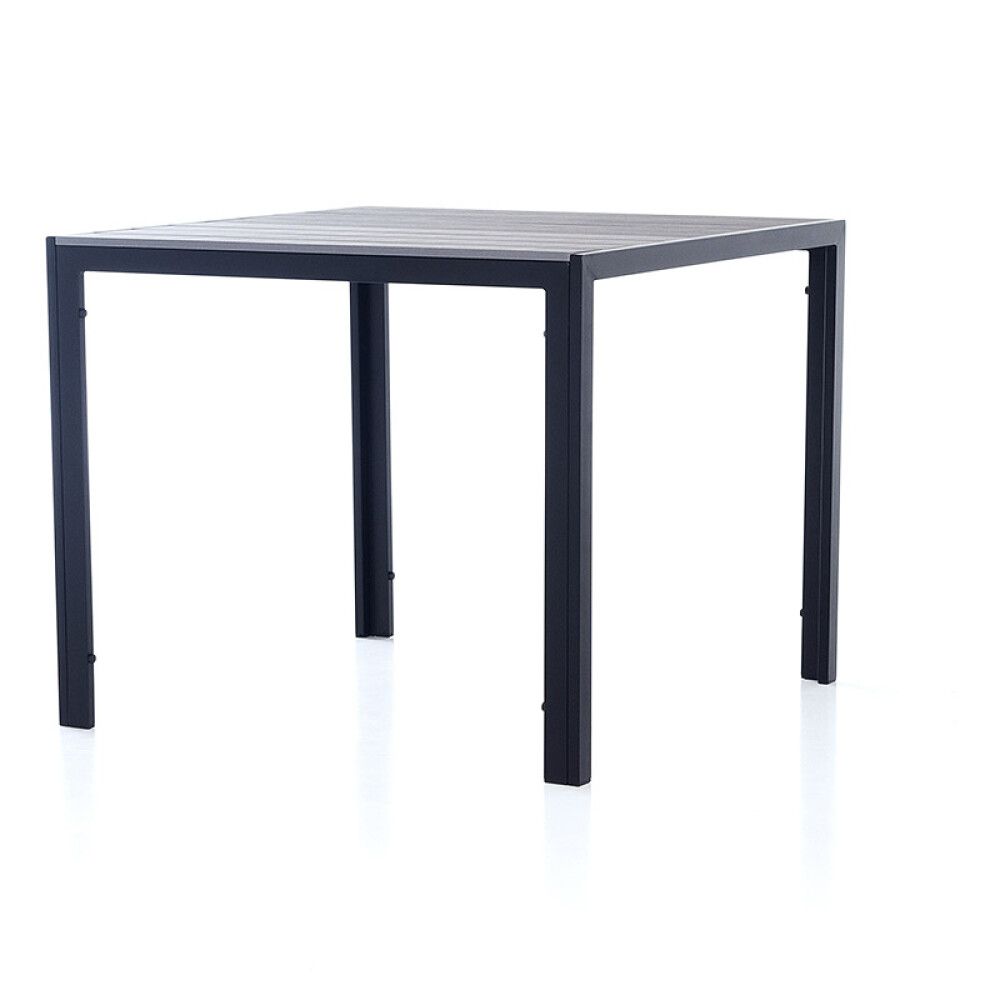 SPISEBORD SUNFUN SÖNDRUM 90X90 GRÅ/SVART
