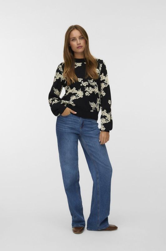 VERO MODA - VMNANCY LS O-NECK PULLOVER BOO - Dames - Gebreide Pullover