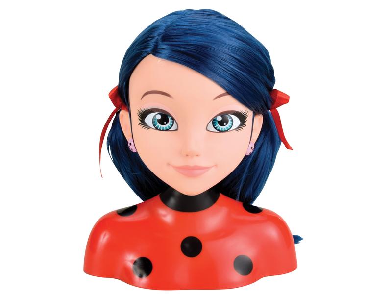 BANDAI Beauty Miraculous Deluxe Frisierkopf Ladybug Set Frisierkopf mit Styling-Zubehör