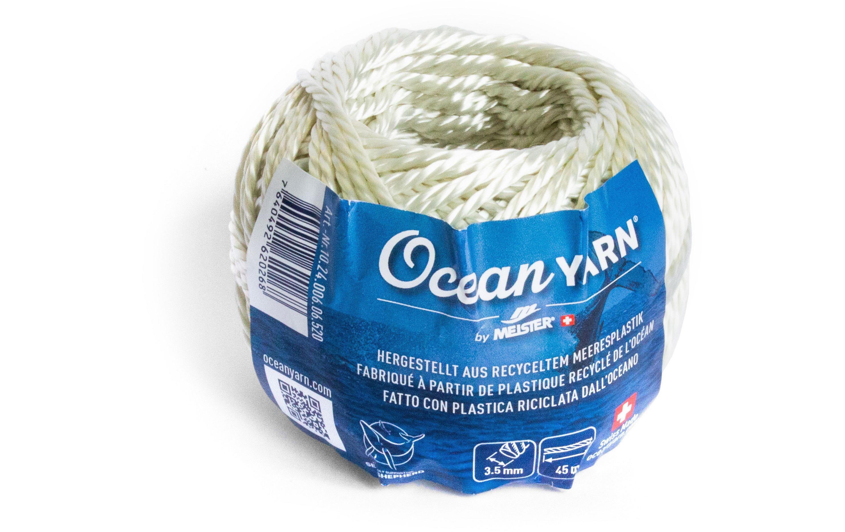 Handpackschnur OceanYarn Ø 3.5 mm, 45 m, WeissPackschnur aus recyceltem Kunststoff
