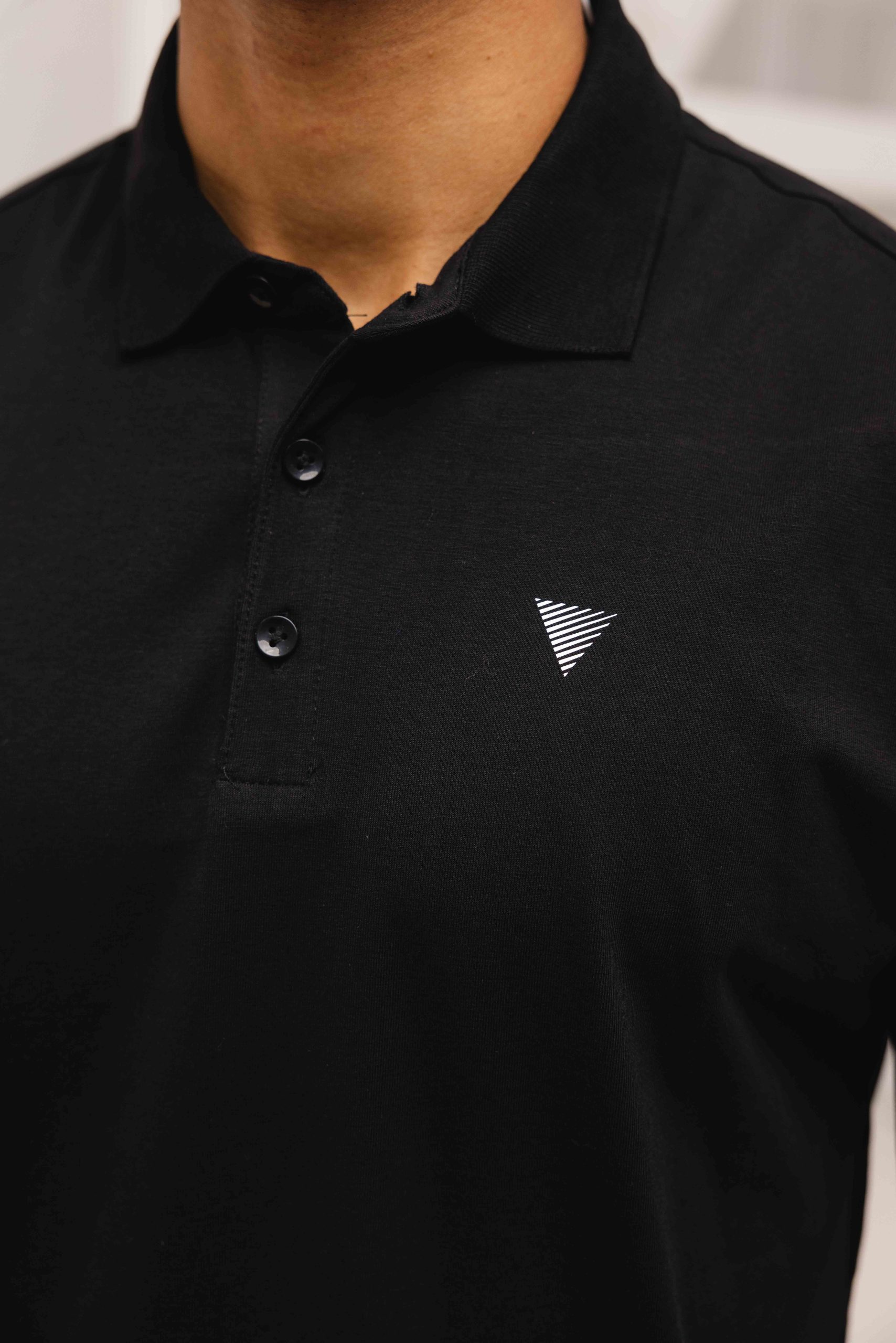 Pure Path Essential Triangle Polo Heren Zwart