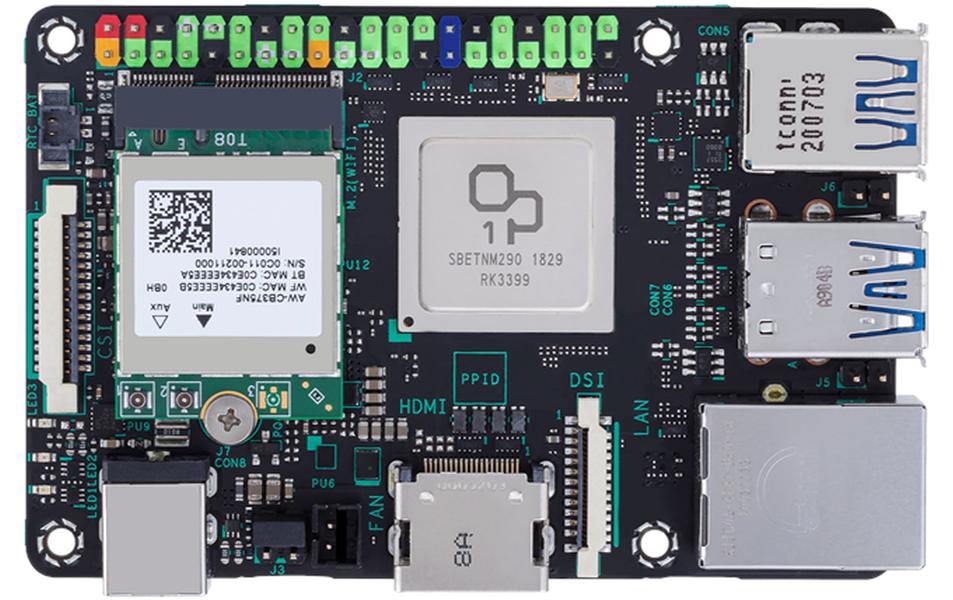 Entwicklerboard Tinker Board 2S<br>Kompaktes Entwicklerboard mit Quadcore Prozessor und 4 GB Arbeitsspeicher