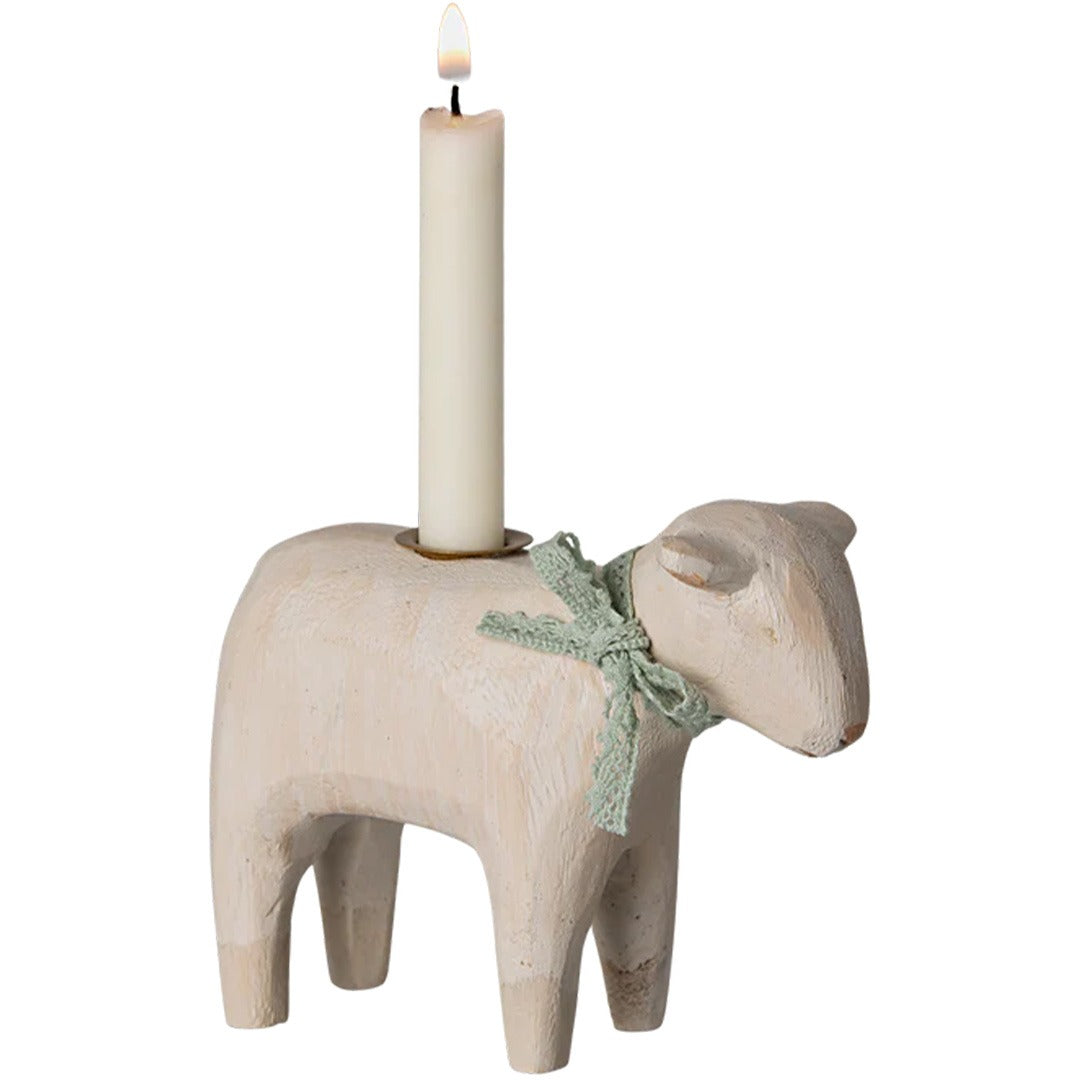 Maileg kaarshouder lam mint - 8 cm