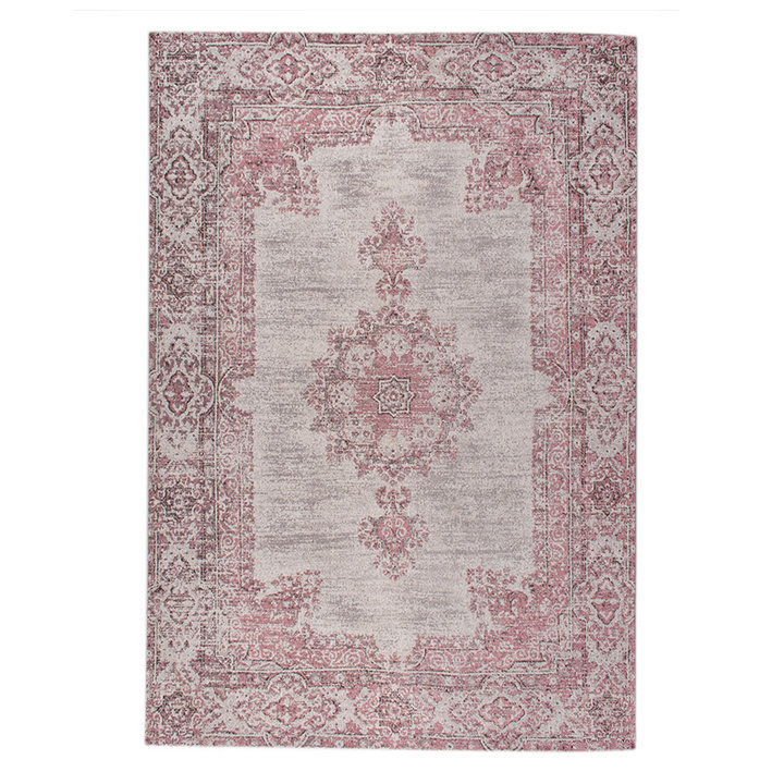 Vintage vloerkleed - Dreams Grijs/Roze | Vintage look