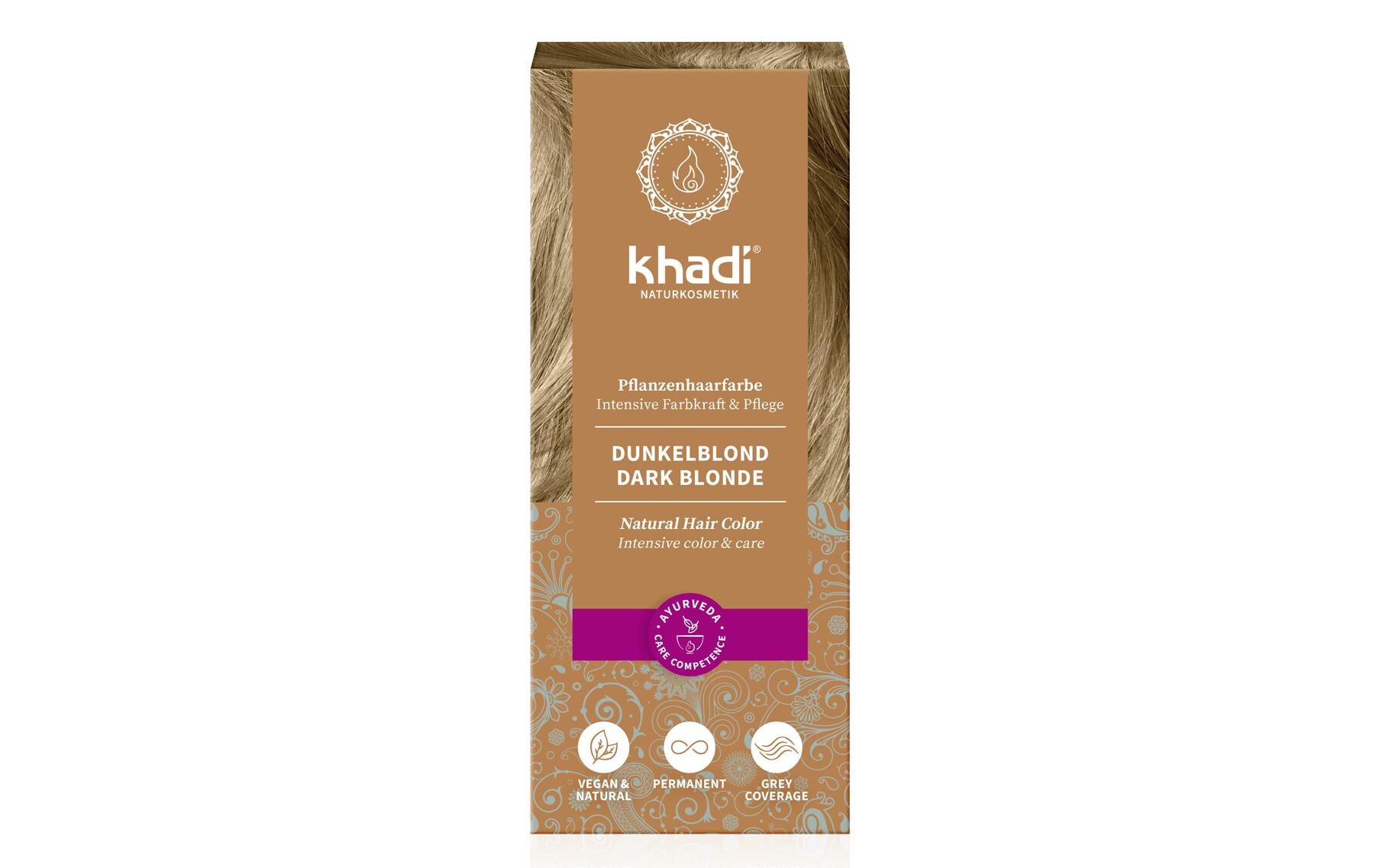 Pflanzenhaarfarbe Dunkelblond 100 gNatürliche und vegane Haarfarbe mit intensiver Farbkraft