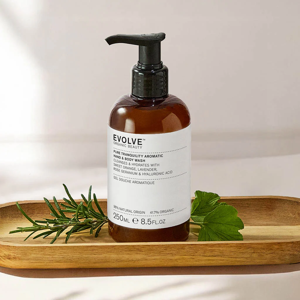 Evolve Organic Beauty  Pure Tranquility Aromatic Hand & Body Wash, 250 ml