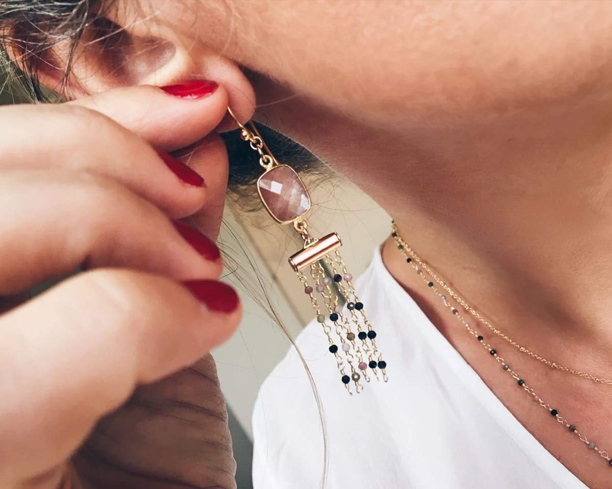 Boucles d'oreilles clips Uttanasana Doré