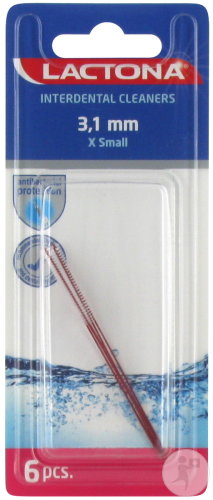 Lactona Brosse Interdentaire 3,1mm XS 6 Pièces