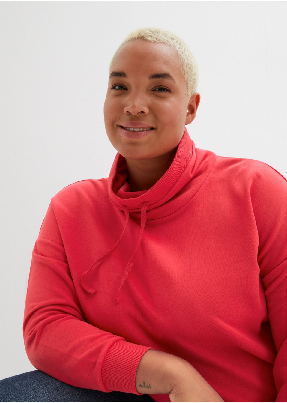 Sweat-shirt avec grand col