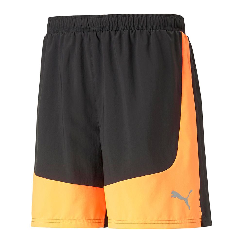 Puma FD RUN FAV WVN - Short Homme puma black/ultra orange