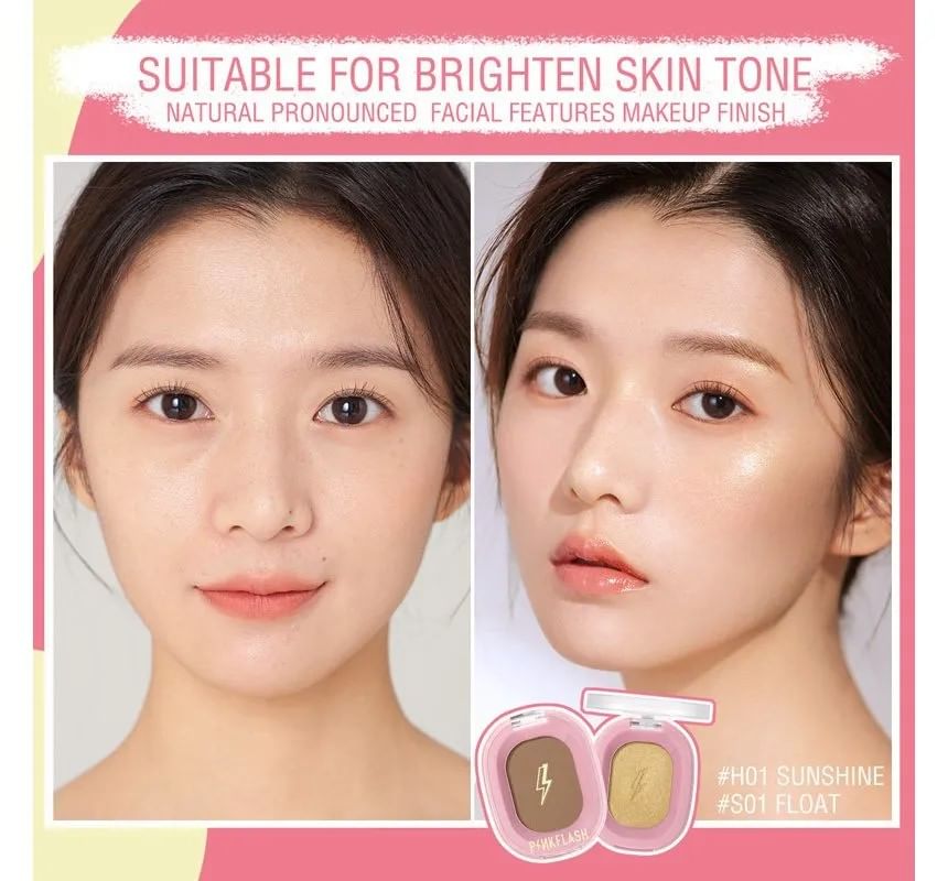 PINKFLASH - Shimmer Highlighter & Matte Contourpoeder - 4 kleuren