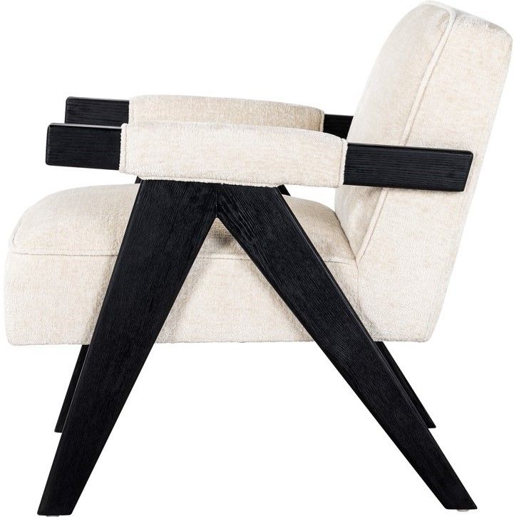 Fauteuil S4706 White Chenille Cooper B68.5 x D85 x H84 cm