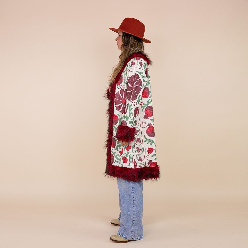 Suzani coat Alsu rood