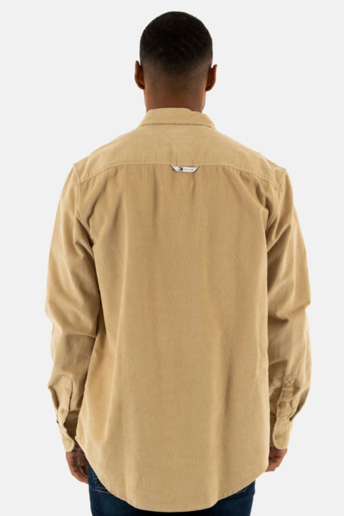 Chemise tommy jeans reg corduroy ab9 gentle gold