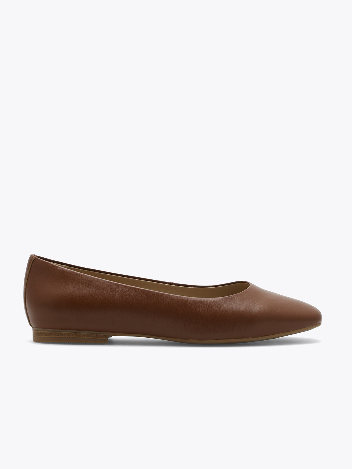 Trieste Ballerina Leather Cognac - Trapes Sko