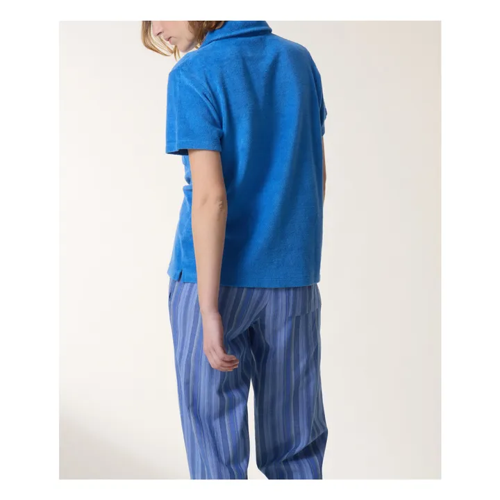 Leon & Harper Chemise Trish Eponge Coton Bio | Bleu