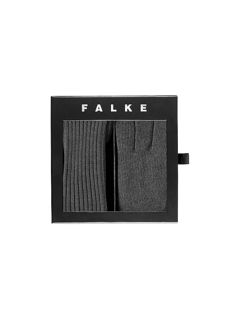 FALKE Geschenkset Socken und Handschuhe X-MAS dark grey grau