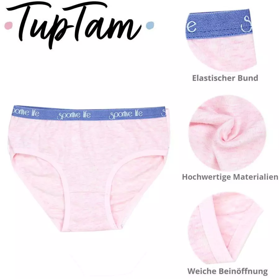 TupTam Mädchen Slips mit Aufdruck 10er Pack dunkelblau