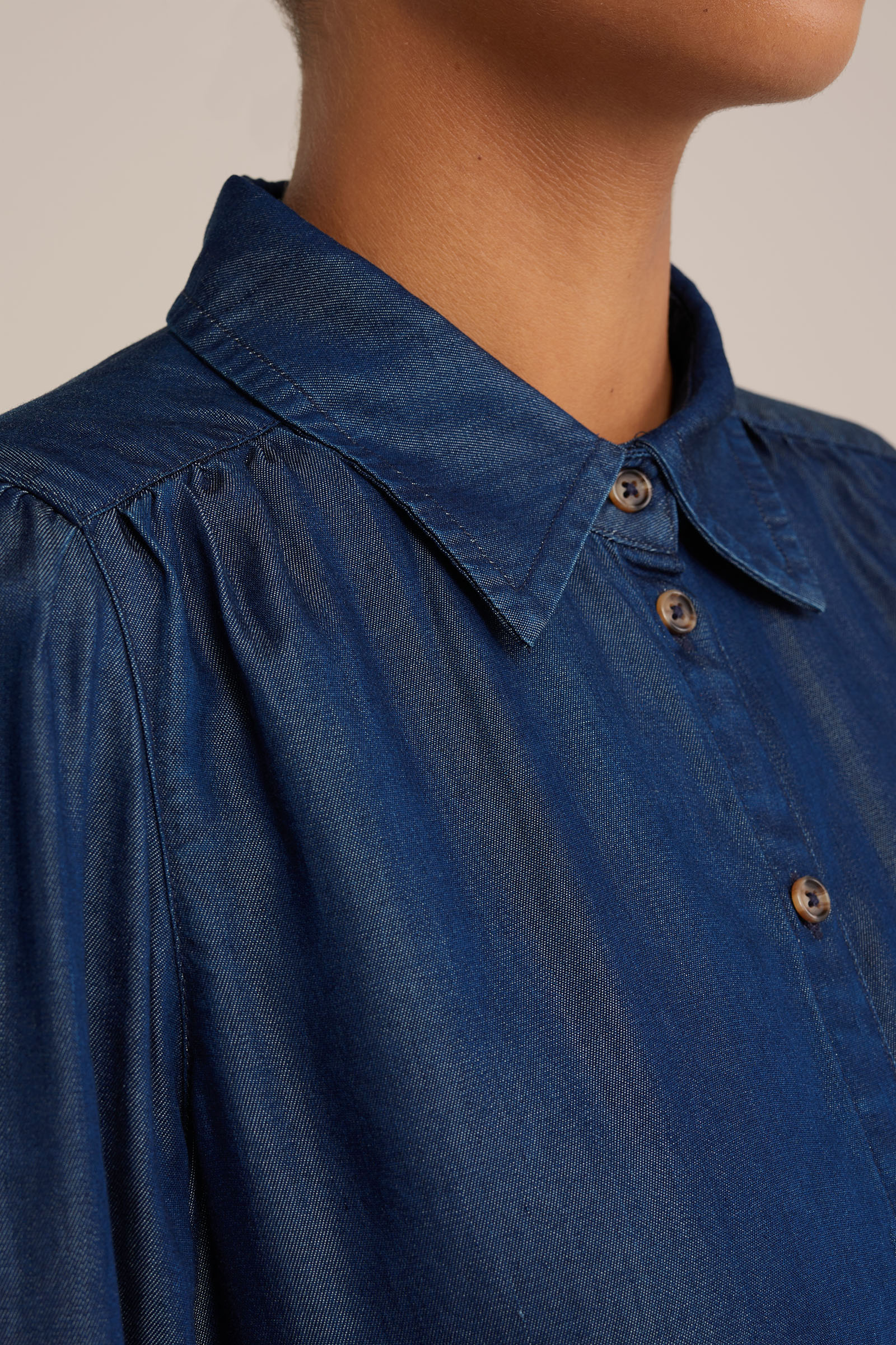 denim blouse Blue Ridge Donkerblauw