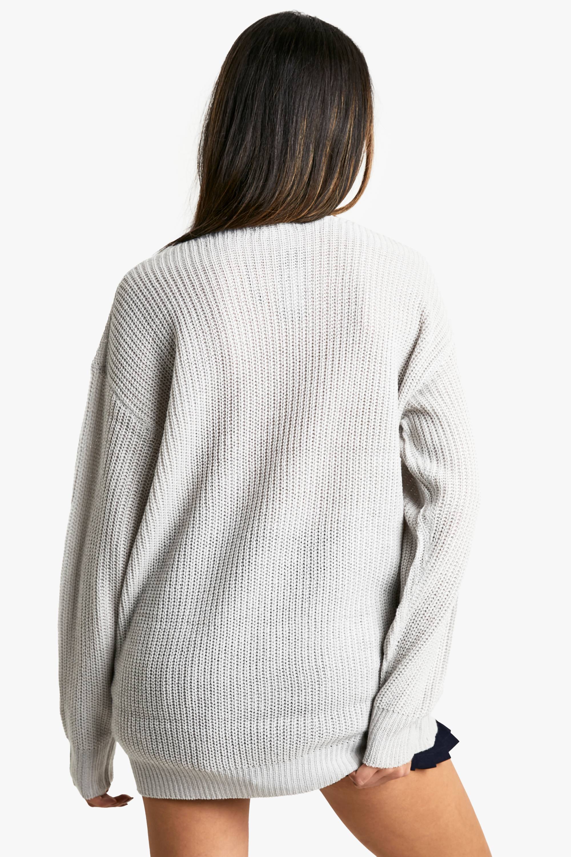 boohoo V Col Pull-over Oversized