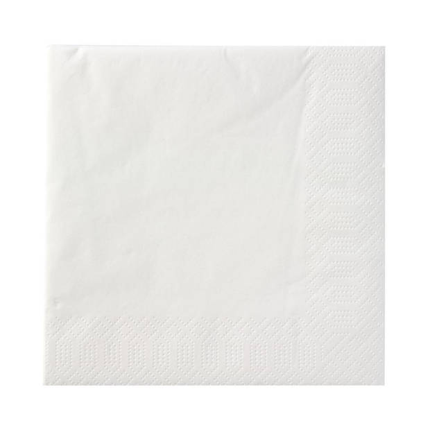 Blokker servetten - 3-laags - wit - 33 x 33 cm