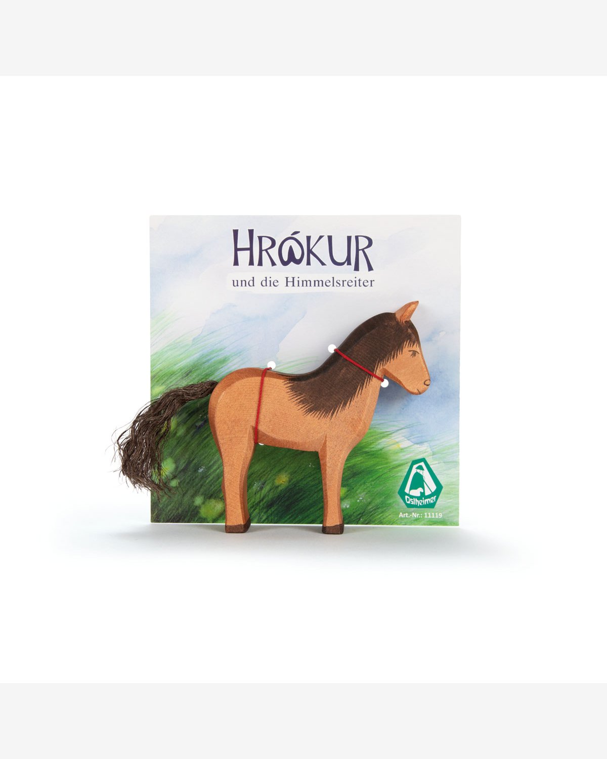Hest Lekedyr – Håndlaget Trefigur | Icelandic Horse Hrókur