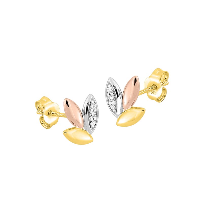 Boucles d'oreilles Femme - Or 18 Carats - Diamant 0,04 Carats
