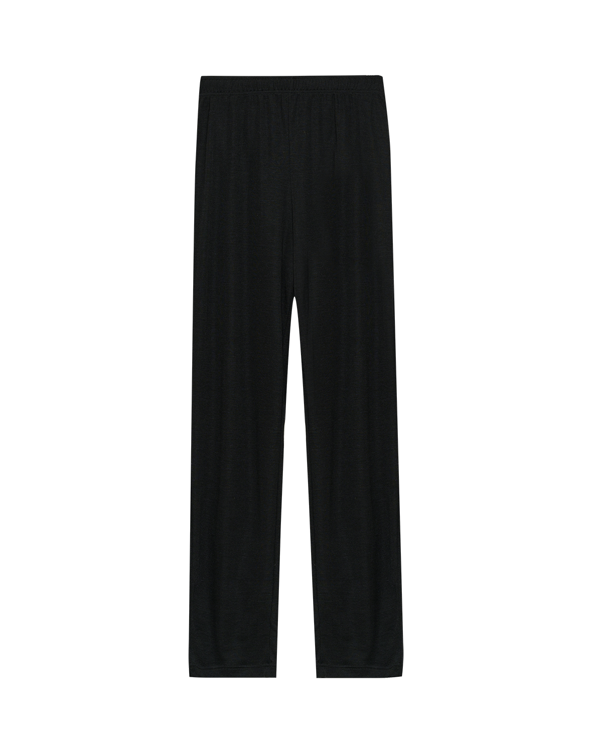 Broek met rechte pijpen van merinowol/zijde voor dames