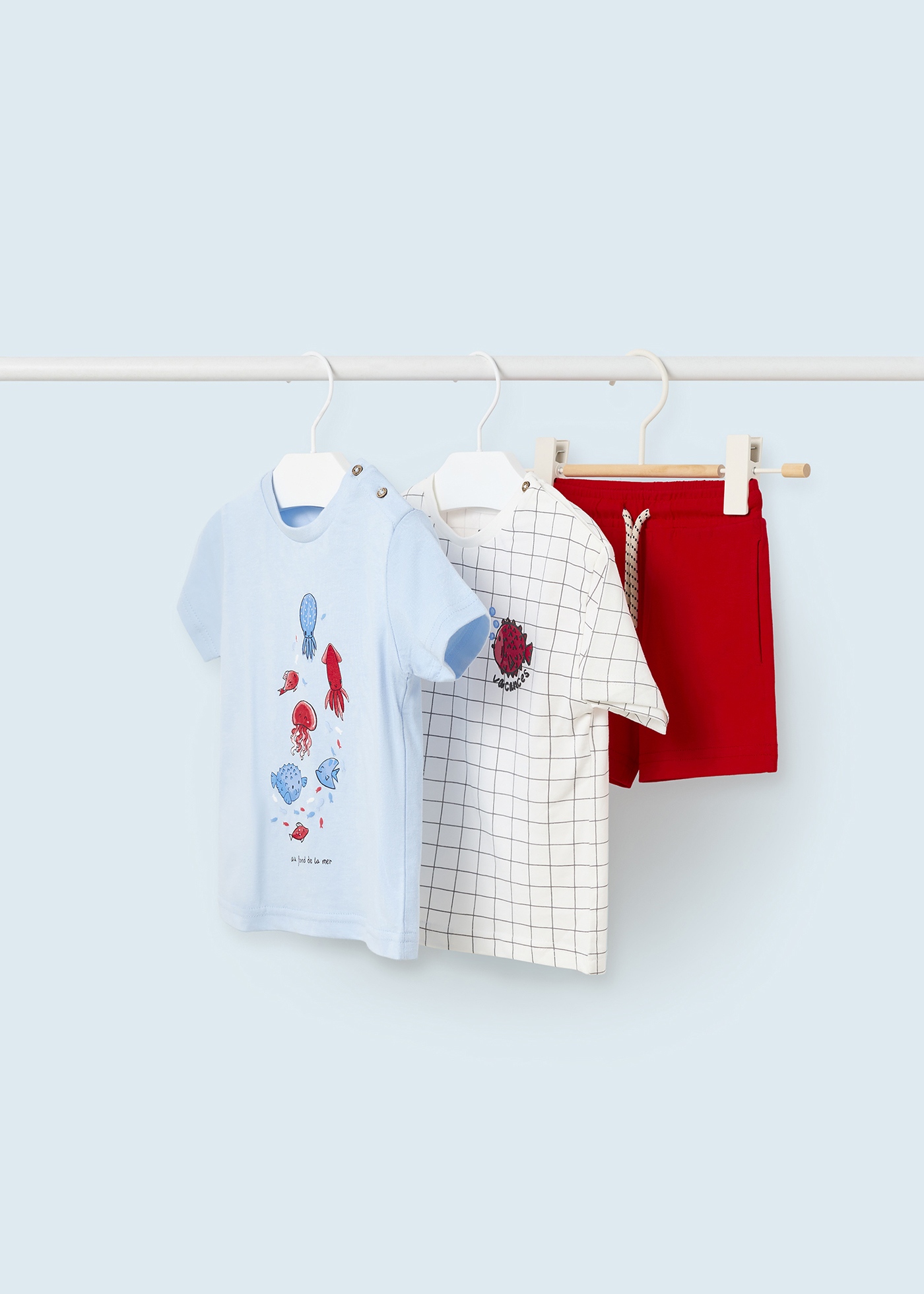 Conjunto de 3 peças em algodão sustentável para bebê