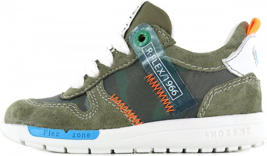 Shoesme Sneakers | Jongens | Army Green | Leer
