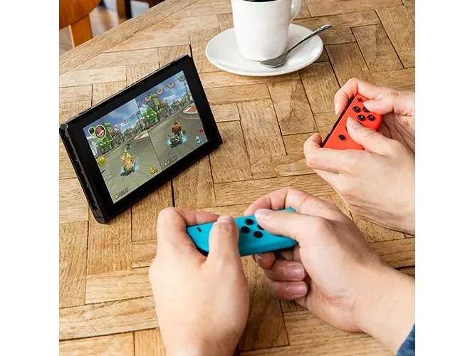 Nintendo Switch with Neon Blue and Neon Red Joy-Con - Spilkonsol - Full HD - sort, neonrød, neonblå