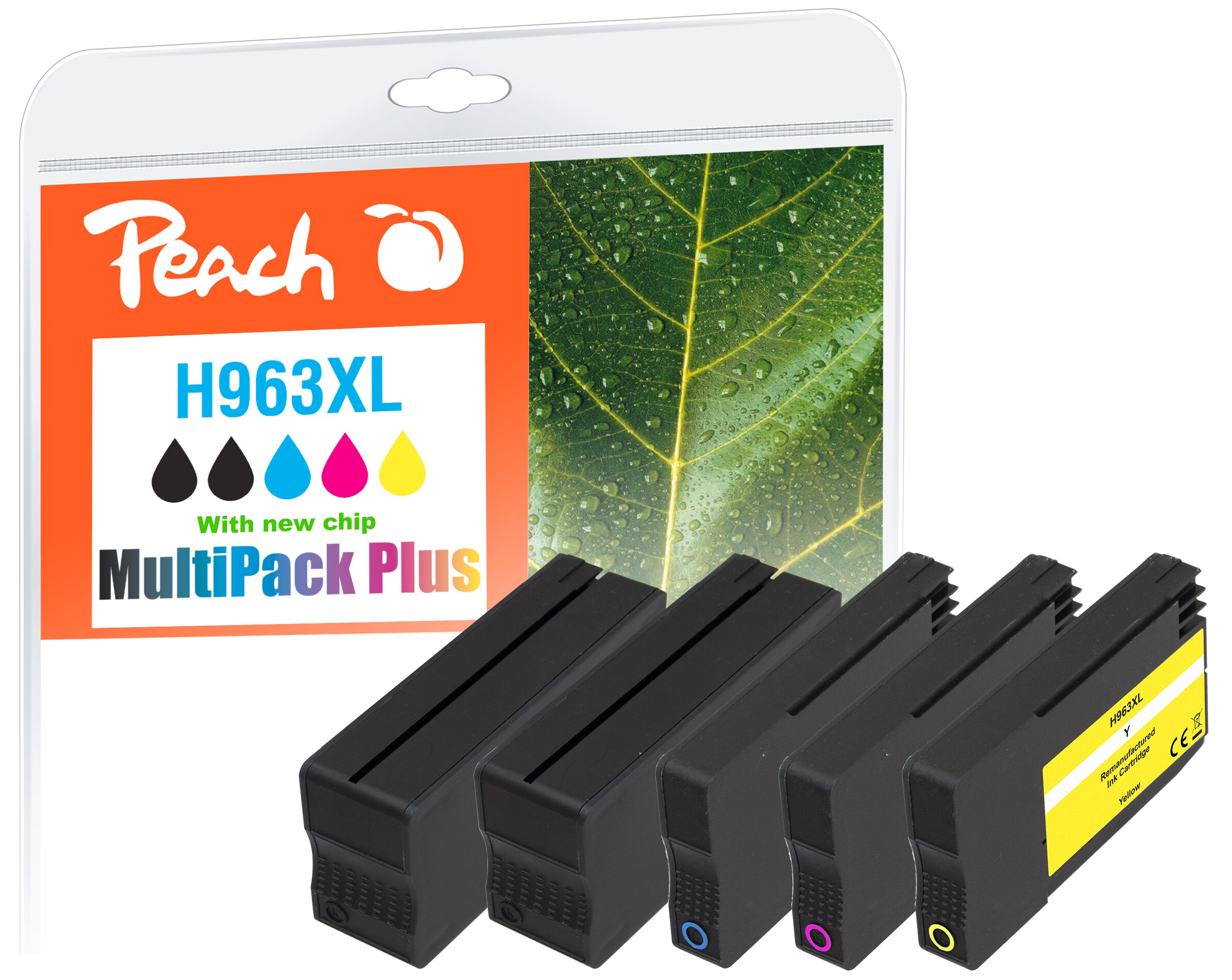 Peach Spar Pack Plus Tintenpatronen kompatibel zu HP No. 963XL (wiederaufbereitet)
