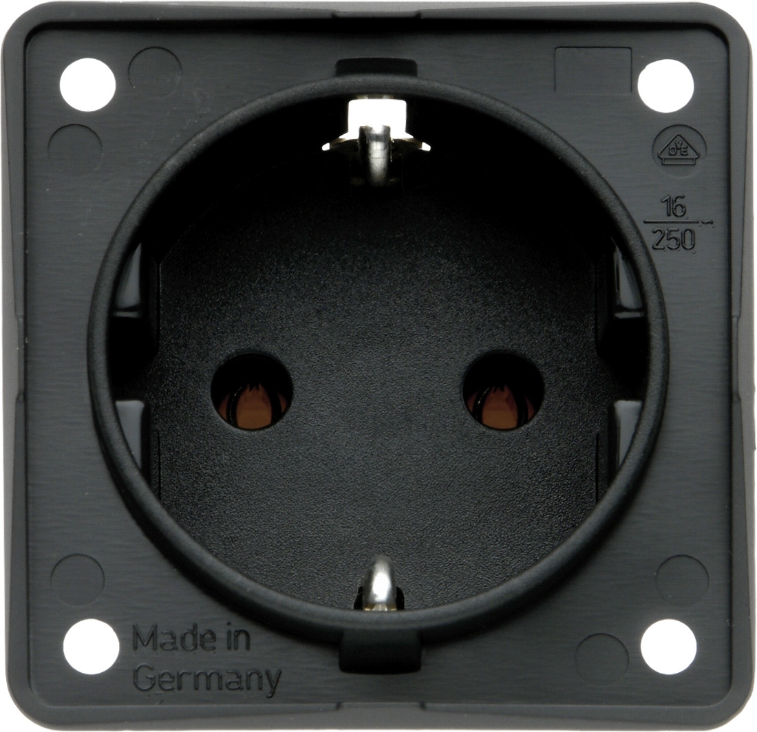 Berker Schutzkontakt-Einbausteckdose 250 V anthrazit
