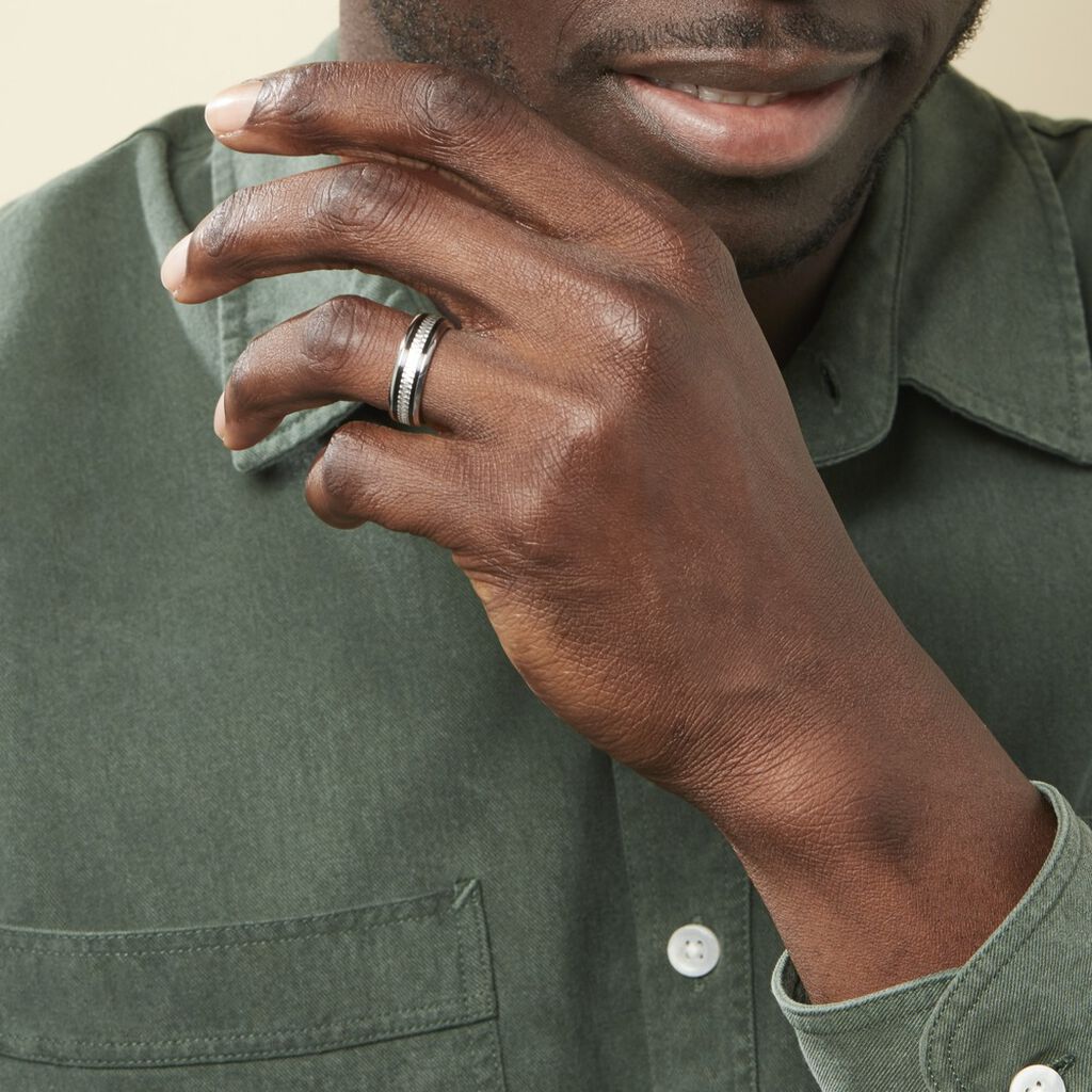 Bague Jonc Maewen Acier Blanc