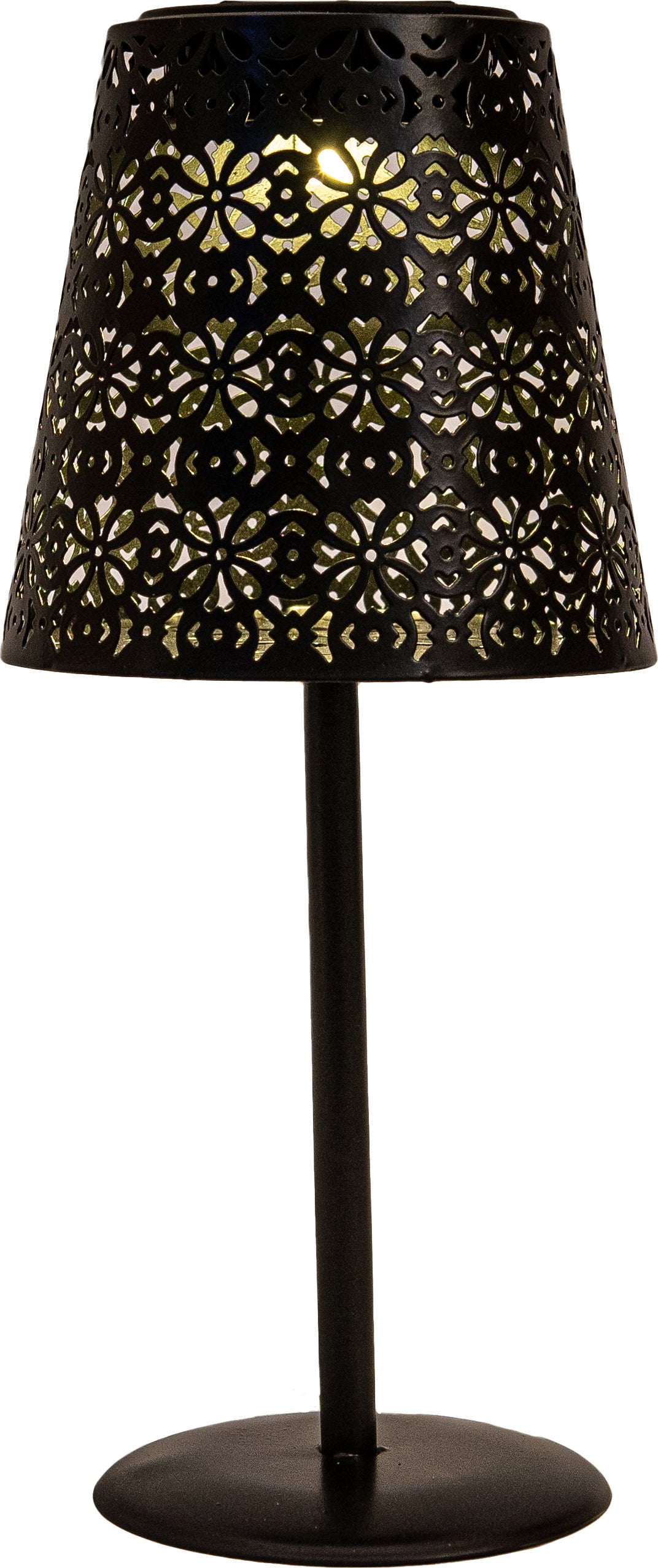 Anna's Collection solar tafellamp zwart D 12 H 28 cm
